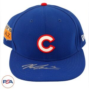 Kyle Schwarber Chicago Cubs Signed Hat 2016 World Series Champion Autograph —PSA